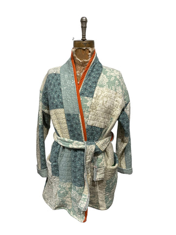 Quilt  jacket with belt