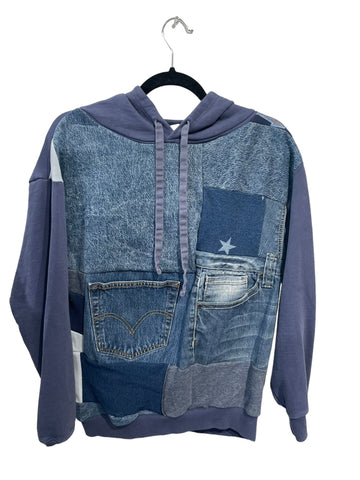 Denim Quilt Sweatshirt