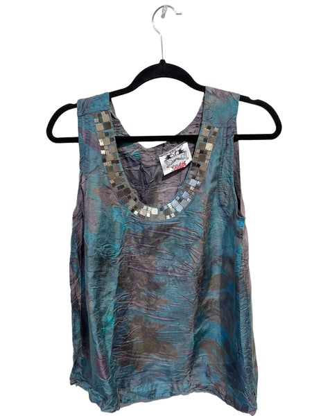 100% silk tank top