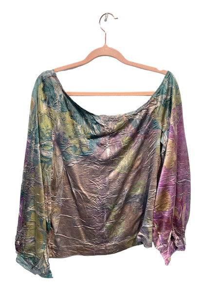 100% Silk Blouse Long sleeve