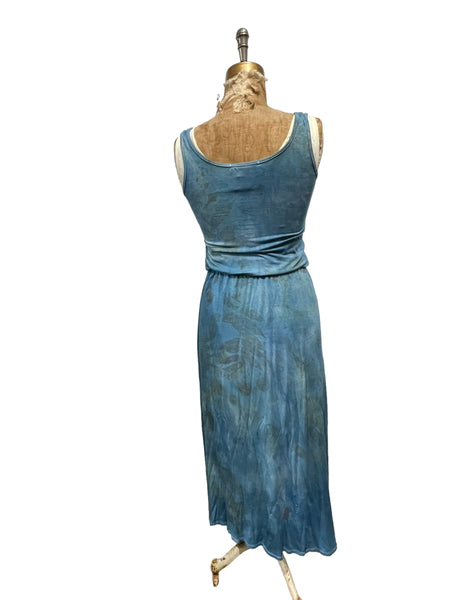 Indigo long tank dress