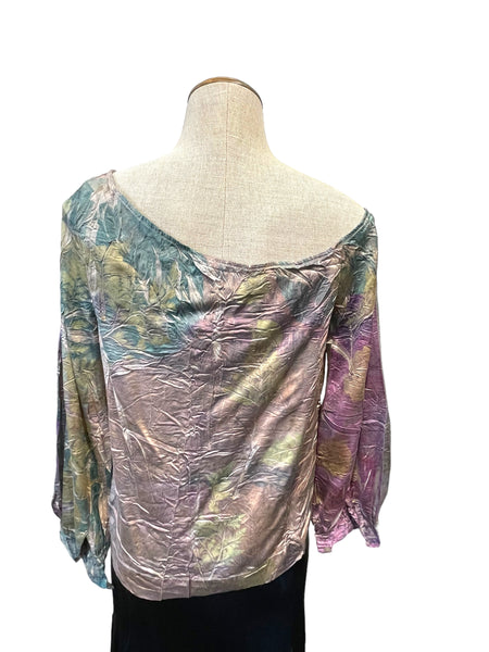 100% Silk Blouse Long sleeve