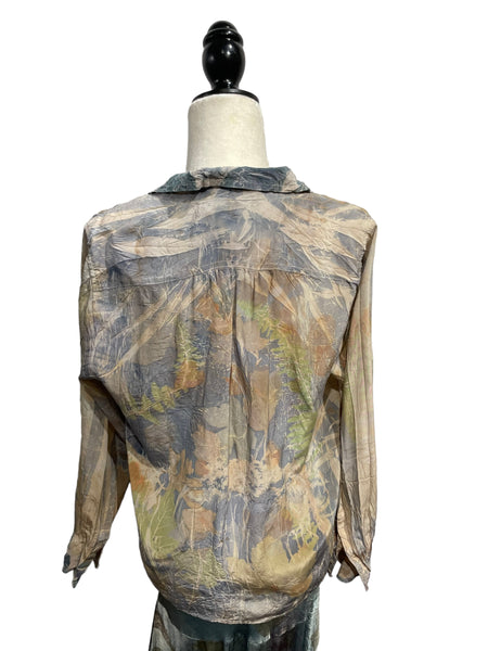 100% silk long sleeve blouse