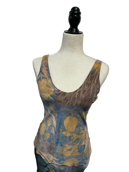 100% silk tank top