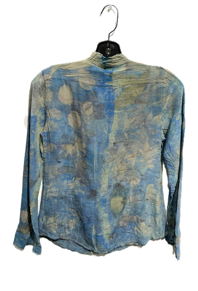 100% Silk long sleeve ecodyed blouse