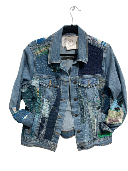 Denim Jacket with vintage indigo textiles