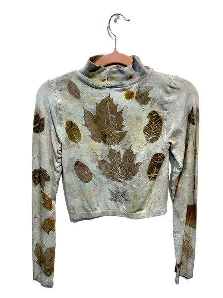 Bamboo crop Jersey Turtle Neck