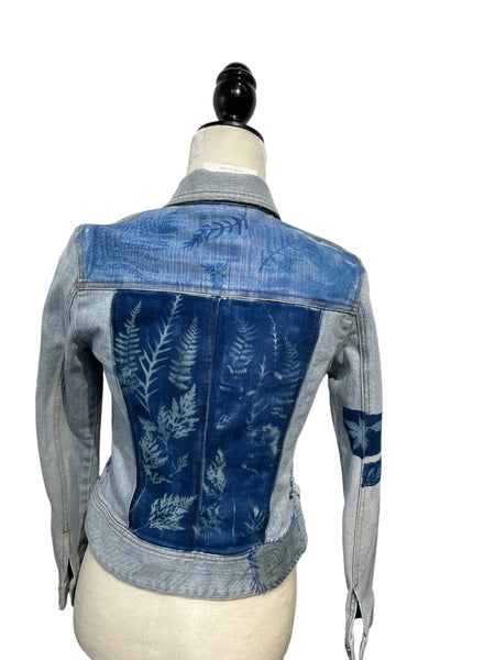 Denim Jacket with vintage indigo textiles
