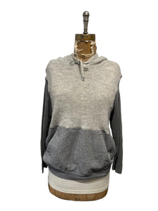 Hooded upcycled sweatshirt sweater