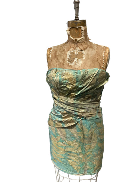 Strapless Silk  ecodyed Dress