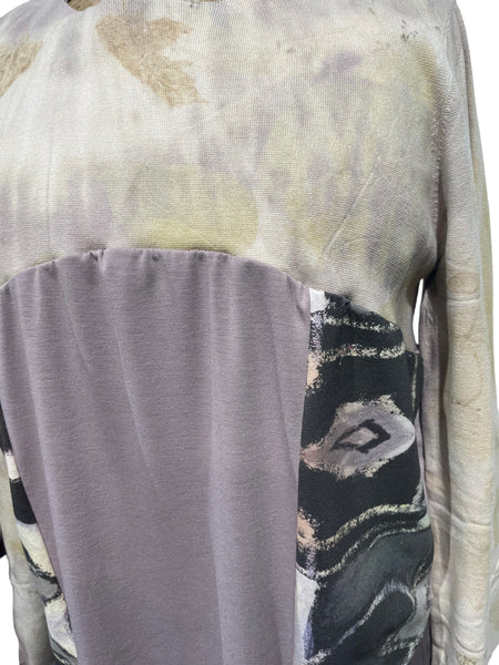 Upcycled  Ecodyed sweatshirt sweater