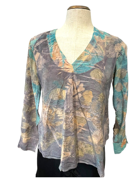 100% Silk Blouse Long sleeve