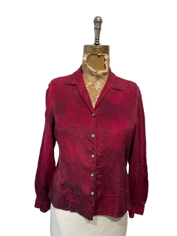 Wine Silk Blazer