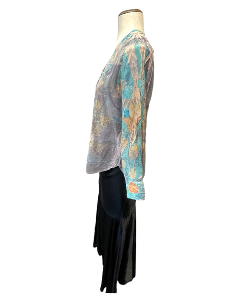 100% Silk Blouse Long sleeve