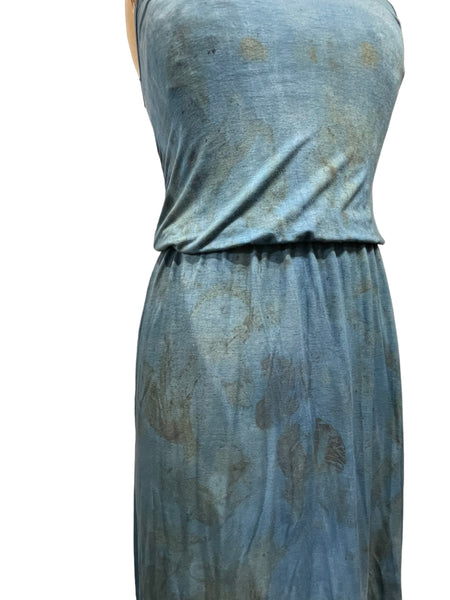 Indigo long tank dress