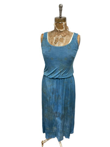 Indigo long tank dress