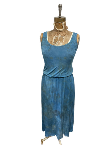 Indigo long tank dress