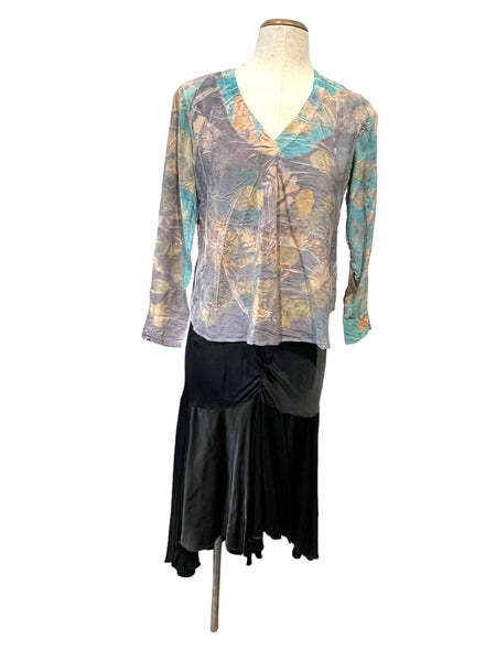 100% Silk Blouse Long sleeve