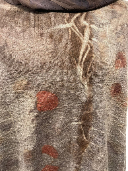 Cashmere ecodyed silk cowl