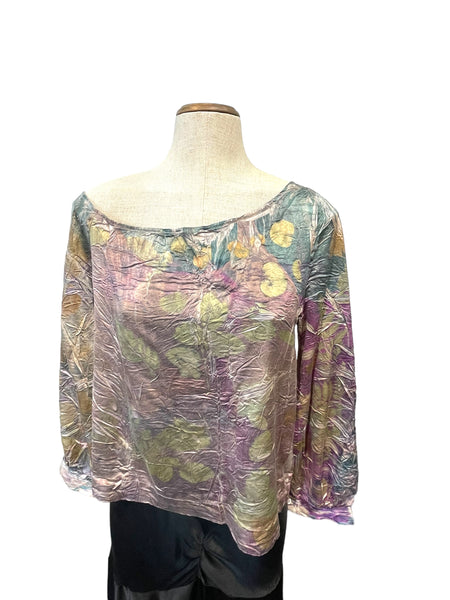 100% Silk Blouse Long sleeve