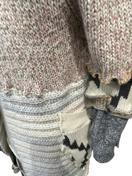 Upcycled cardigan sweater