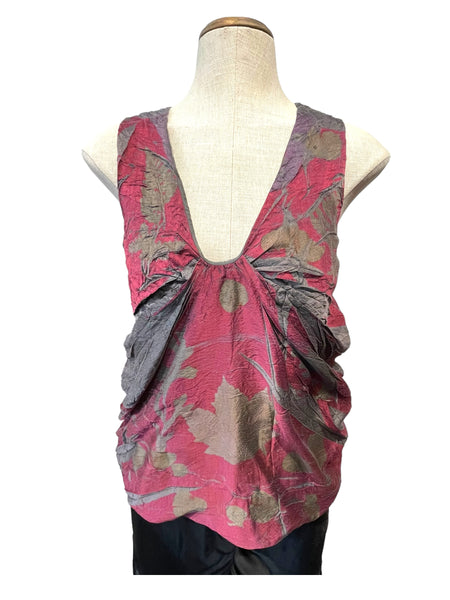 100% silk tank top