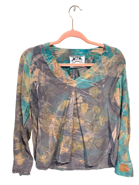 100% Silk Blouse Long sleeve