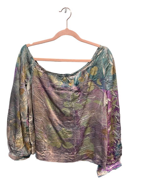 100% Silk Blouse Long sleeve