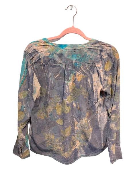 100% Silk Blouse Long sleeve