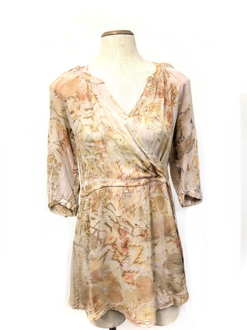 Silk  ecodyed  3/4 sleeve Dress