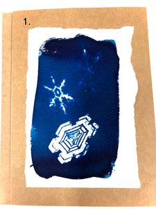 Cyanotypes cards with envelope