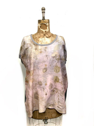 Silk front  eco dyed T-shirt