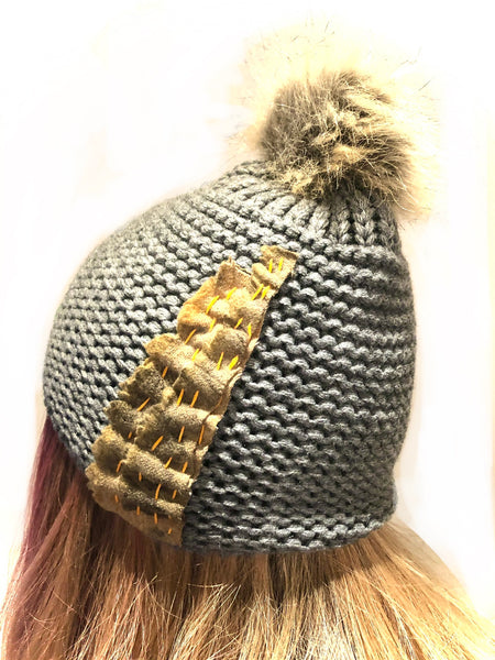 Ecodyed patch and Pom Pom hat