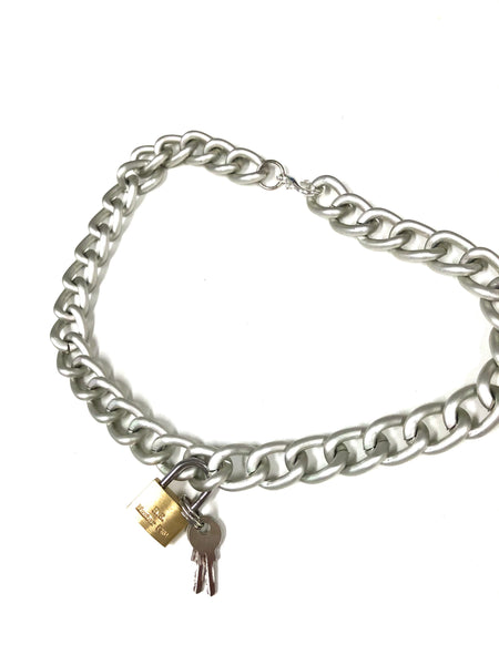 Lock and key  choker necklace