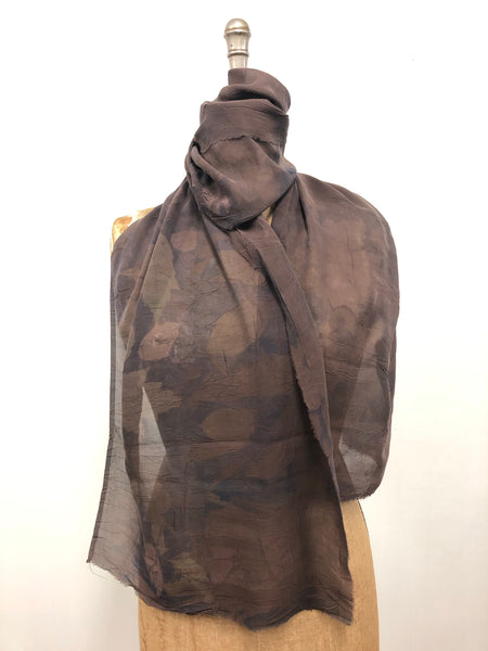 Ecodyed silk scarf #30