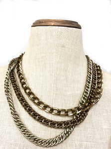 Triple Chain choker necklace