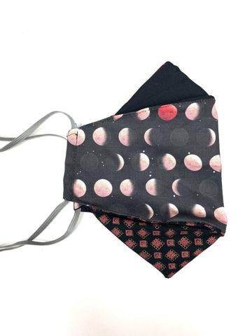 Beak mask in November moon fabric