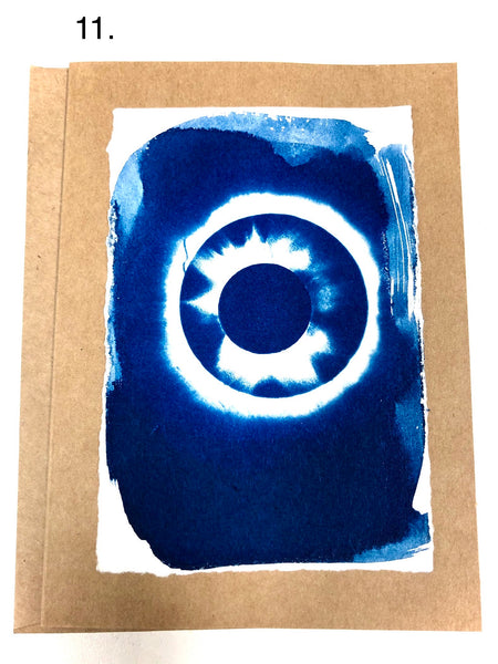 Cyanotypes cards with envelope