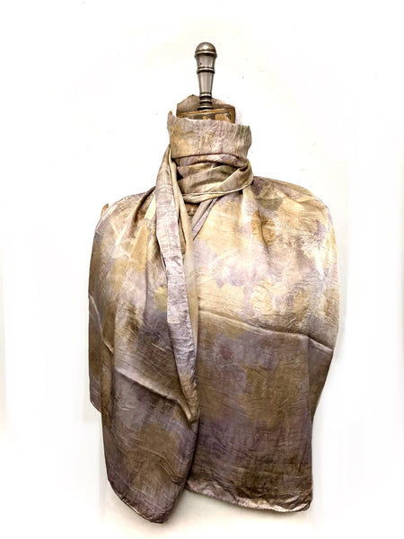 Ecodyed silk scarf #3
