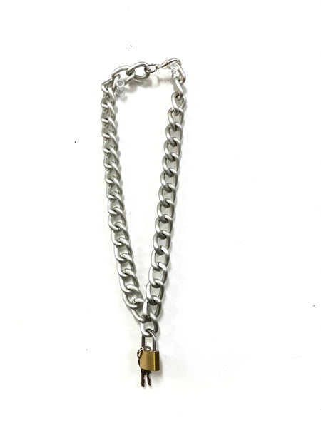 Lock and key  choker necklace