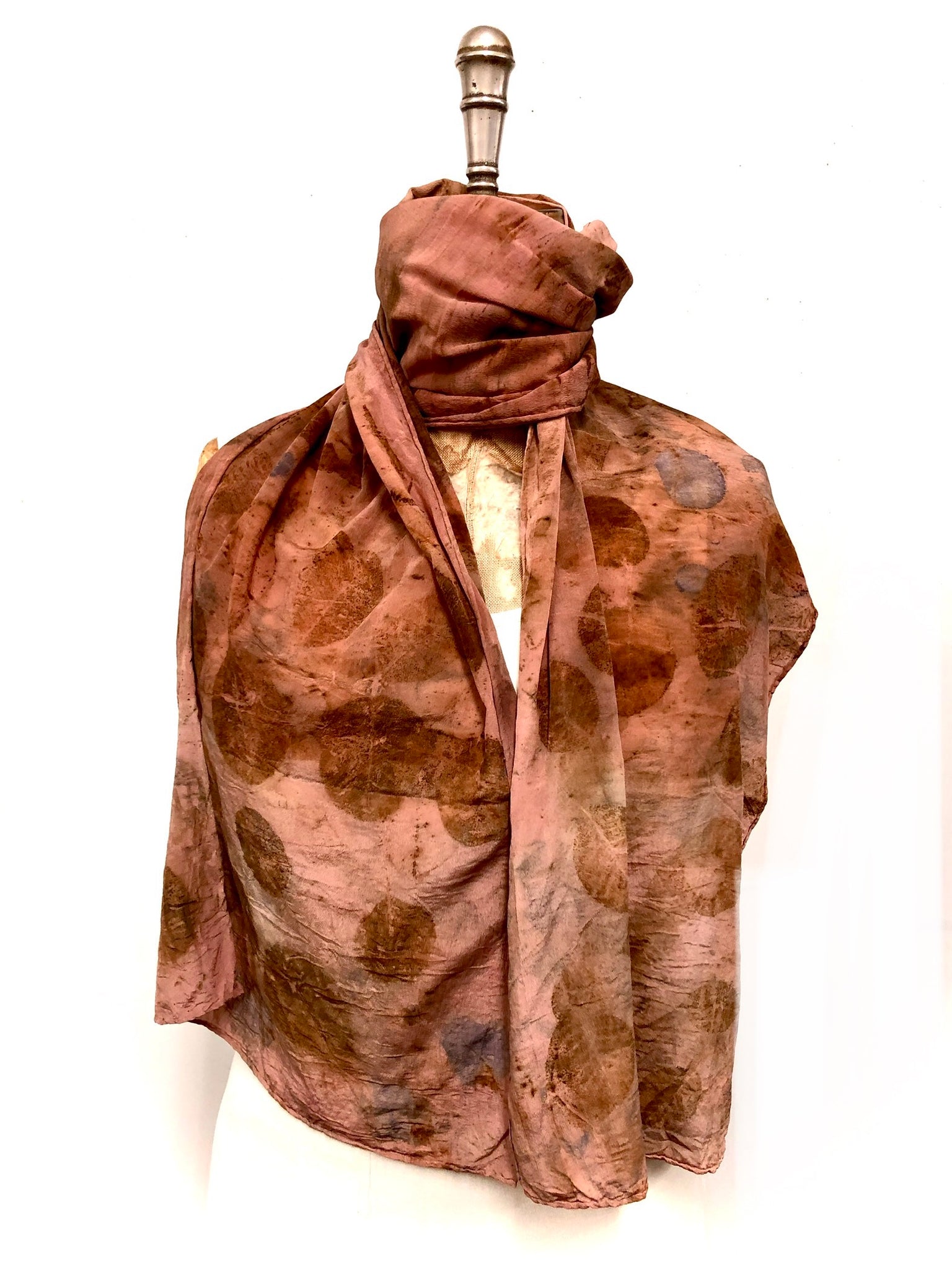 Ecodyed silk scarf #1