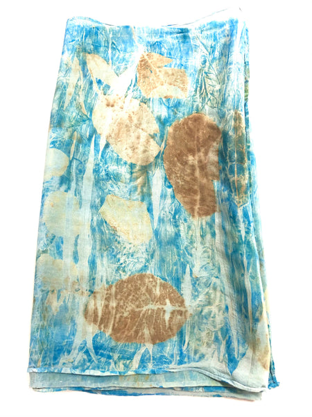Ecoprinted silk scarf #1,2,3,4,5,6,7,8,9,10,11