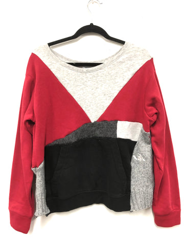 Colour blocked Upcycled sweater