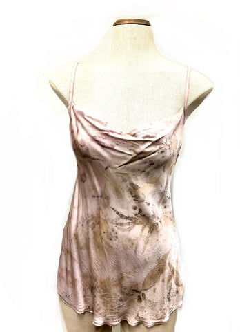 silk and viscose bias tank top