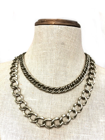 Double Chain choker necklace