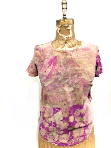 100% Silk T shirt ecodyed