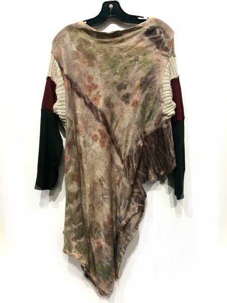 Cashmere ecodyed asymmetric sweater