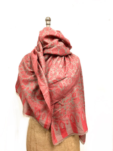 Cashmere shawl  Raspberry