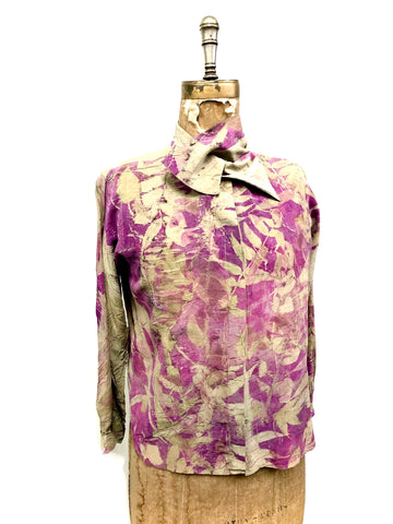 100% silk long sleeve blouse