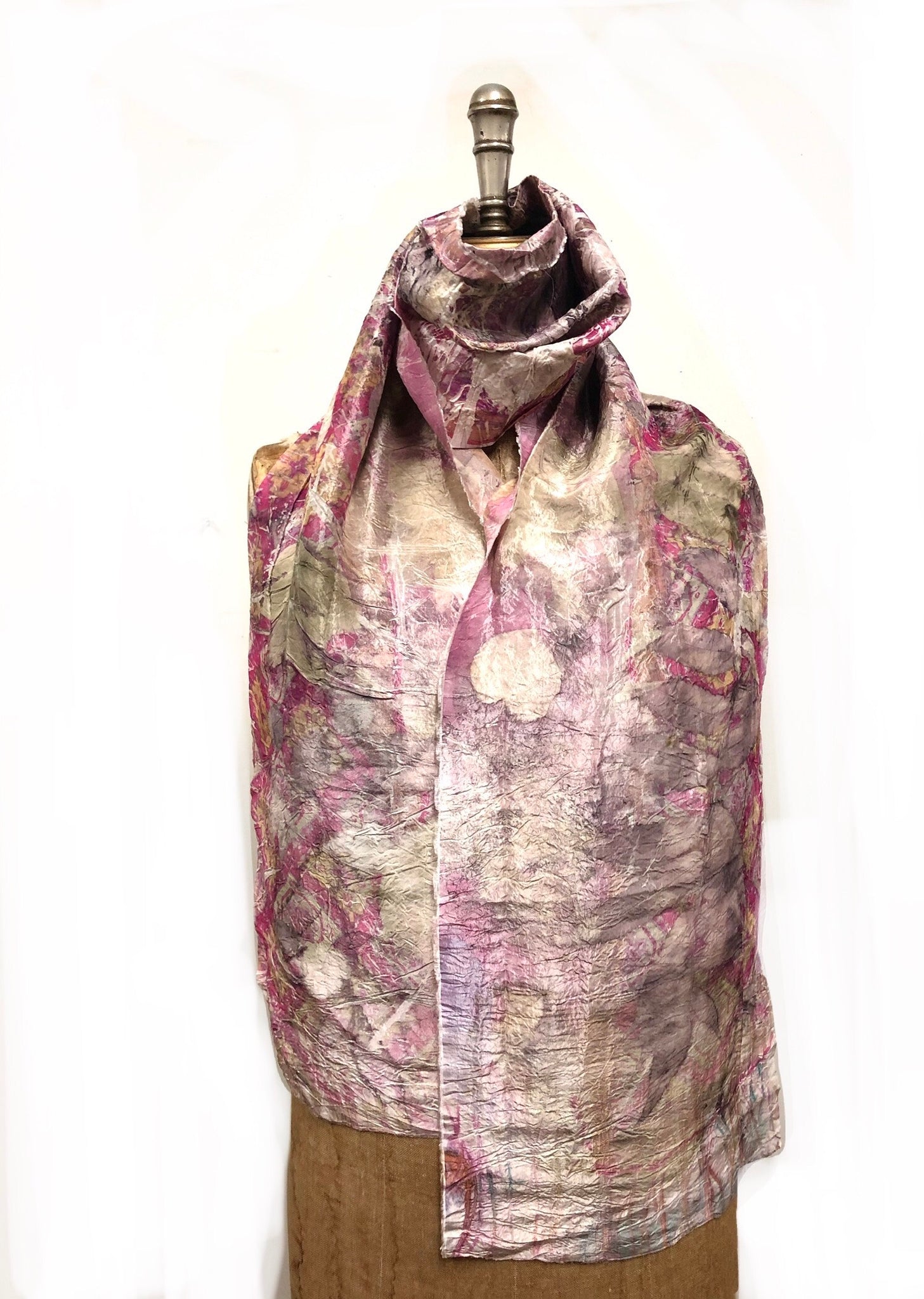 Ecodyed silk scarf #45